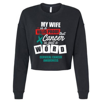 Cervical Cancer Survivor Wife Cervix Warrior Cropped Pullover Crew