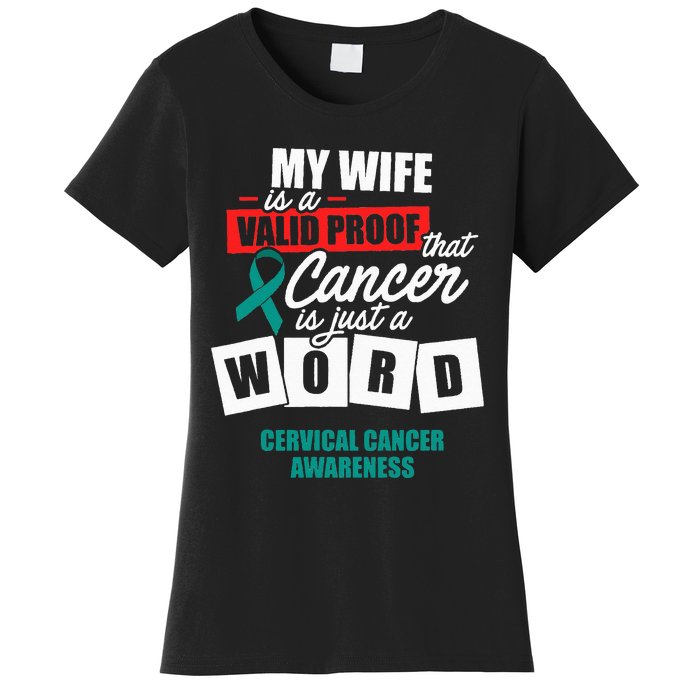 Cervical Cancer Survivor Wife Cervix Warrior Women's T-Shirt