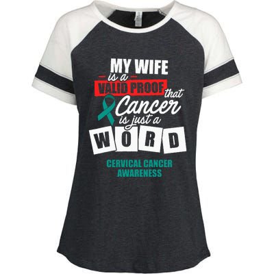 Cervical Cancer Survivor Wife Cervix Warrior Enza Ladies Jersey Colorblock Tee