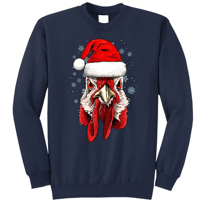 Chicken Christmas Santa Hat Xmas Boy Girl Sweatshirt