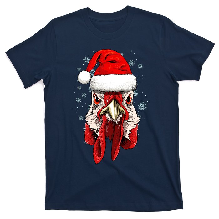 Chicken Christmas Santa Hat Xmas Boy Girl T-Shirt