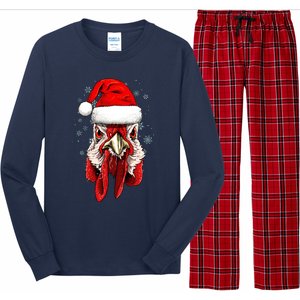 Chicken Christmas Santa Hat Xmas Boy Girl Long Sleeve Pajama Set