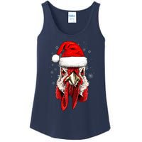 Chicken Christmas Santa Hat Xmas Boy Girl Ladies Essential Tank