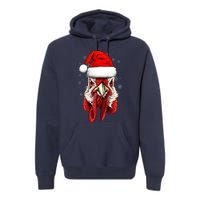 Chicken Christmas Santa Hat Xmas Boy Girl Premium Hoodie