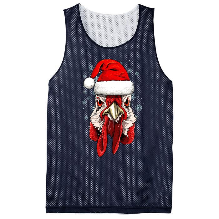 Chicken Christmas Santa Hat Xmas Boy Girl Mesh Reversible Basketball Jersey Tank