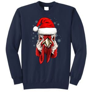 Chicken Christmas Santa Hat Xmas Boy Girl Tall Sweatshirt