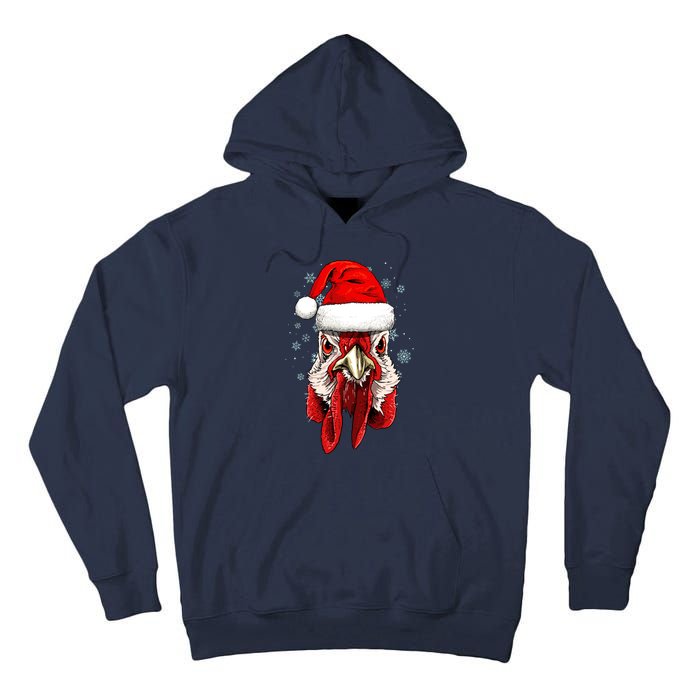 Chicken Christmas Santa Hat Xmas Boy Girl Tall Hoodie