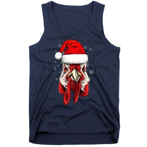 Chicken Christmas Santa Hat Xmas Boy Girl Tank Top