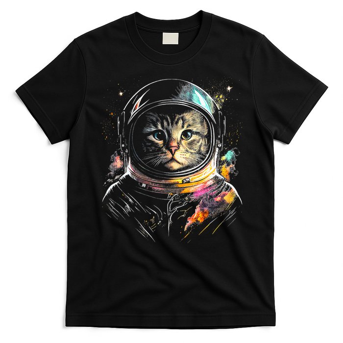 Cosmic Cat Space Astrocat In The Galaxy Graphic T-Shirt