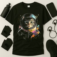 Cosmic Cat Space Astrocat In The Galaxy Graphic T-Shirt