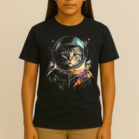 Cosmic Cat Space Astrocat In The Galaxy Graphic T-Shirt