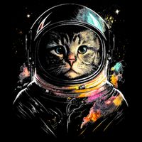 Cosmic Cat Space Astrocat In The Galaxy Graphic T-Shirt