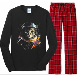 Cosmic Cat Space Astrocat In The Galaxy Graphic Long Sleeve Pajama Set