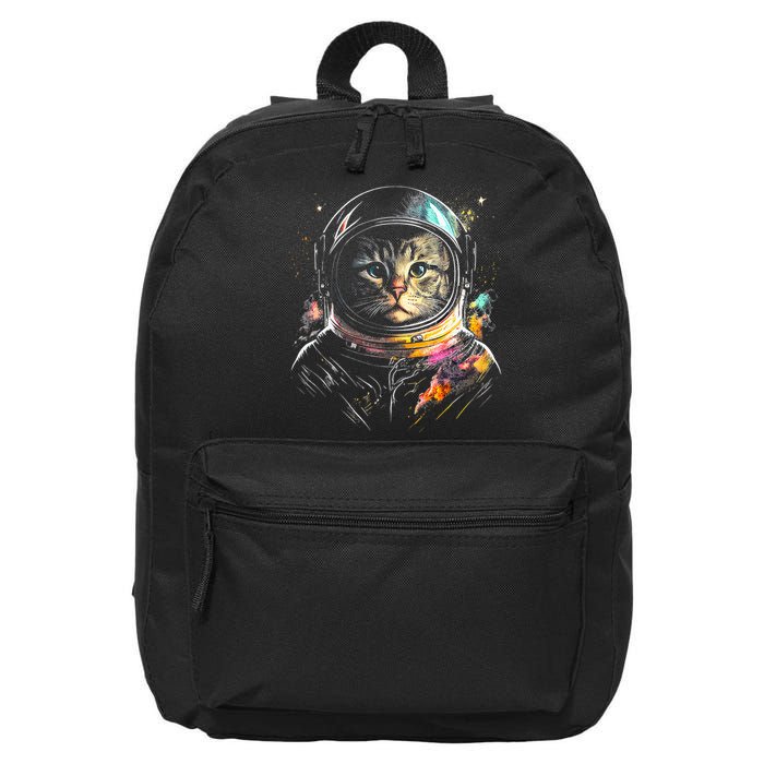 Cosmic Cat Space Astrocat In The Galaxy Graphic 16 in Basic Backpack
