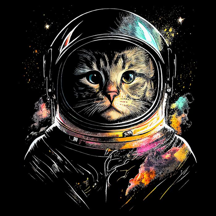 Cosmic Cat Space Astrocat In The Galaxy Graphic 16 in Basic Backpack