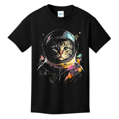 Cosmic Cat Space Astrocat In The Galaxy Graphic Kids T-Shirt