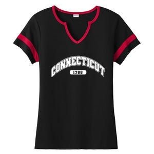 Connecticut Collegiate Style 1788 Ladies Halftime Notch Neck Tee