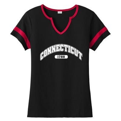 Connecticut Collegiate Style 1788 Ladies Halftime Notch Neck Tee