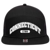 Connecticut Collegiate Style 1788 7 Panel Mesh Trucker Snapback Hat