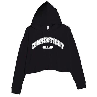 Connecticut Collegiate Style 1788 Crop Fleece Hoodie