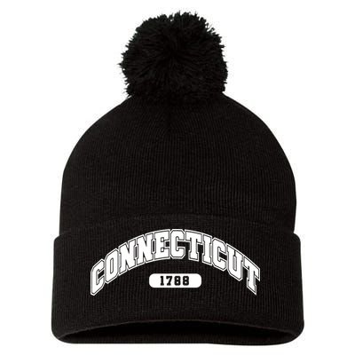Connecticut Collegiate Style 1788 Pom Pom 12in Knit Beanie