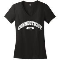 Connecticut Collegiate Style 1788 Women's V-Neck T-Shirt