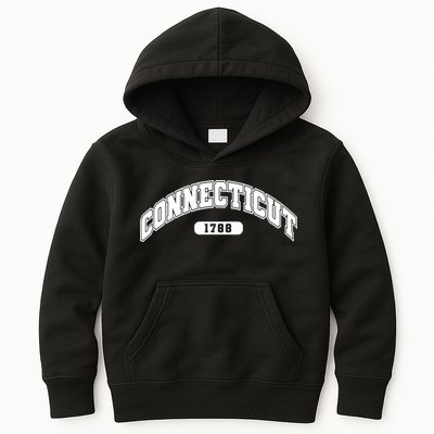 Connecticut Collegiate Style 1788 Kids Hoodie