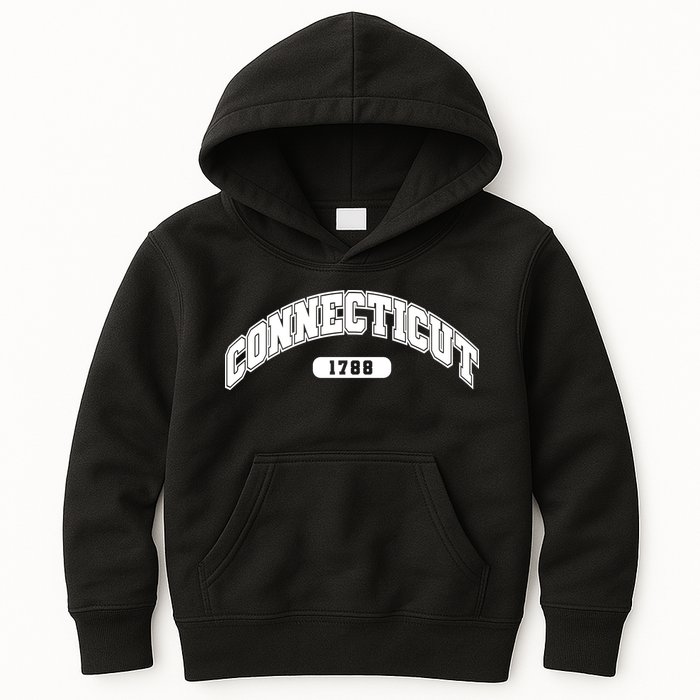 Connecticut Collegiate Style 1788 Kids Hoodie