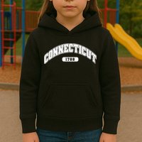 Connecticut Collegiate Style 1788 Kids Hoodie