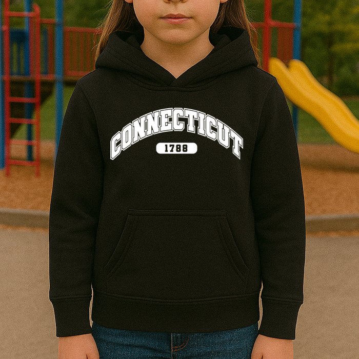 Connecticut Collegiate Style 1788 Kids Hoodie
