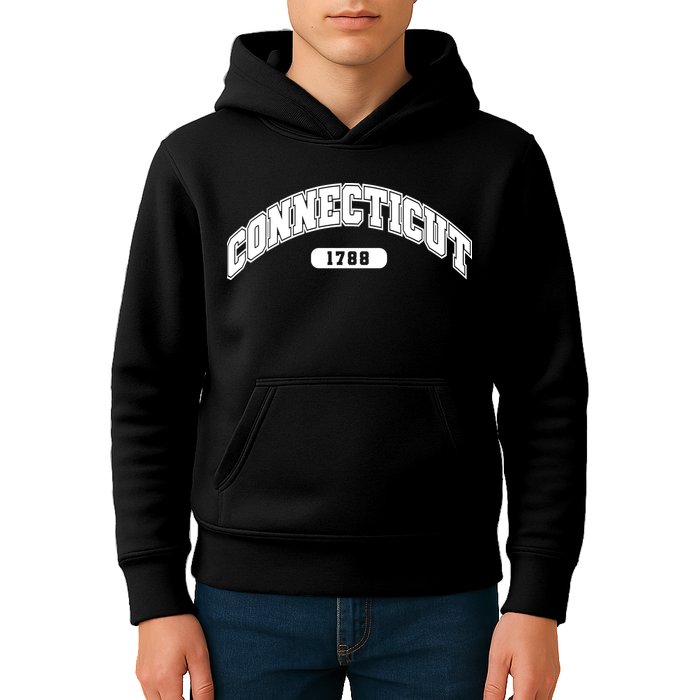 Connecticut Collegiate Style 1788 Kids Hoodie