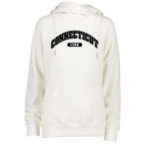 Connecticut Collegiate Style 1788 Womens Funnel Neck Pullover Hood