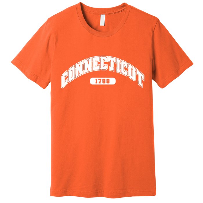 Connecticut Collegiate Style 1788 Premium T-Shirt