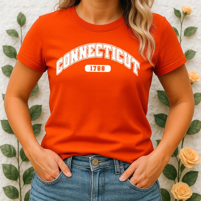Connecticut Collegiate Style 1788 Womens T-Shirt