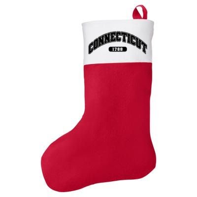 Connecticut Collegiate Style 1788 Felt Holiday Christmas Stocking