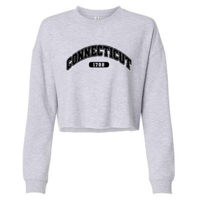 Connecticut Collegiate Style 1788 Cropped Pullover Crew