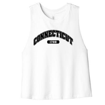 Connecticut Collegiate Style 1788 Women's Racerback Cropped Tank