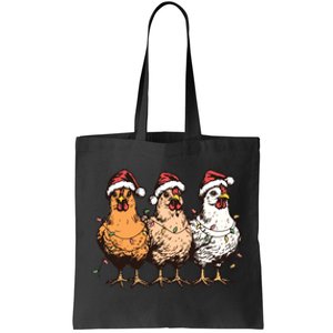 Christmas Chicken Sweatshirt Clucking Chicken Farm Animal Christmas Tote Bag