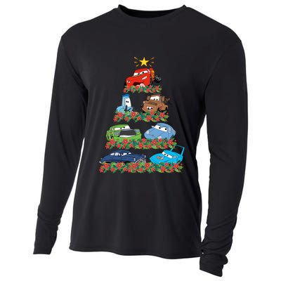 Cars Characters Squad Merry Christmas Tree Cars Magic Kingdom Holiday Cooling Performance Long Sleeve Crew
