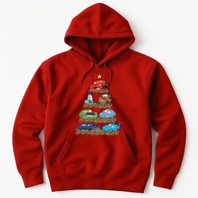 Cars Characters Squad Merry Christmas Tree Cars Magic Kingdom Holiday Hoodie