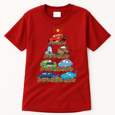 Cars Characters Squad Merry Christmas Tree Cars Magic Kingdom Holiday Tall T-Shirt