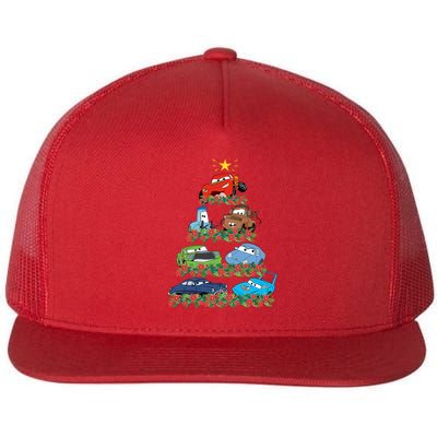 Cars Characters Squad Merry Christmas Tree Cars Magic Kingdom Holiday Flatbill Hat