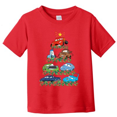 Cars Characters Squad Merry Christmas Tree Cars Magic Kingdom Holiday Toddler T-Shirt