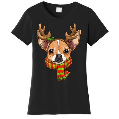 Chihuahua Christmas Santa Paws Festive Holiday Pet Lover Women's T-Shirt