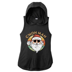 CMon Cool Santa Funny Political Christmas Quote Meme Gift Ladies PosiCharge Tri-Blend Wicking Draft Hoodie Tank