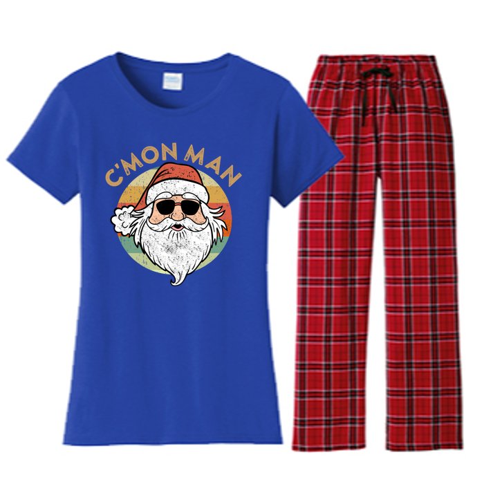 CMon Cool Santa Funny Political Christmas Quote Meme Gift Women's Flannel Pajama Set