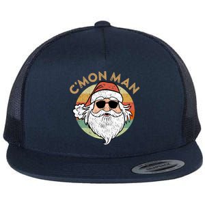 CMon Cool Santa Funny Political Christmas Quote Meme Gift Flat Bill Trucker Hat