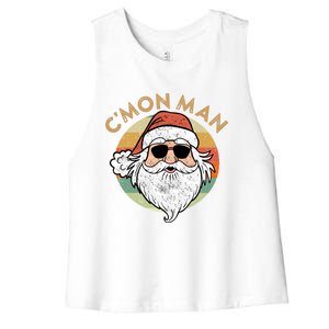 CMon Cool Santa Funny Political Christmas Quote Meme Gift Women's Racerback Cropped Tank