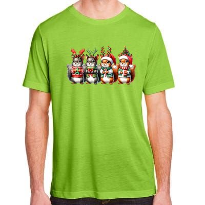 Cute Christmas Squirrels Lights Xmas Animal Squirrel Lover Cute Gift Adult ChromaSoft Performance T-Shirt