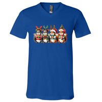 Cute Christmas Squirrels Lights Xmas Animal Squirrel Lover Cute Gift V-Neck T-Shirt